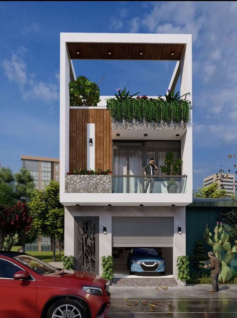 mau-nha-ong-2-tang-5x16m-voi-1-tum-1 Mẫu nhà ống 2 tầng 5x16m với 1 tum 1