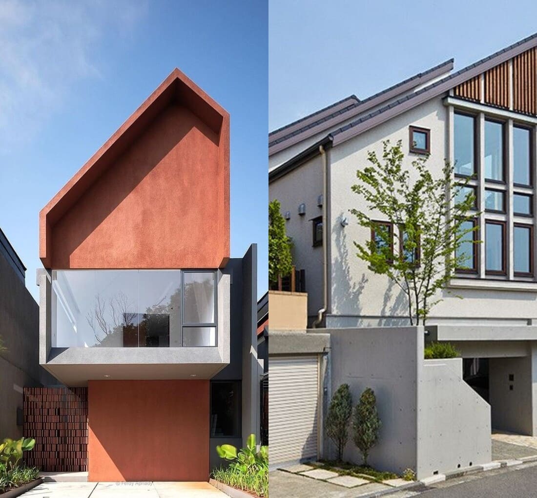 mau-nha-ong-2-tang-lech-31 Hai ngôi nhà hiện đại với thiết kế kiến trúc độc đáo, màu sắc và kết cấu khác nhau.