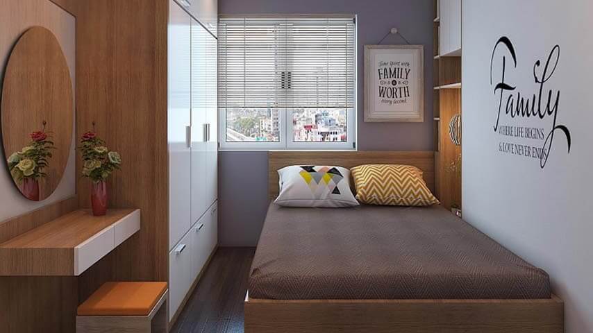 Mẫu phòng ngủ 3x3m bố trí sáng tạo