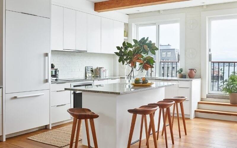 Mẫu thiết kế bếp chung cư cho căn hộ 1 phòng ngủ 2