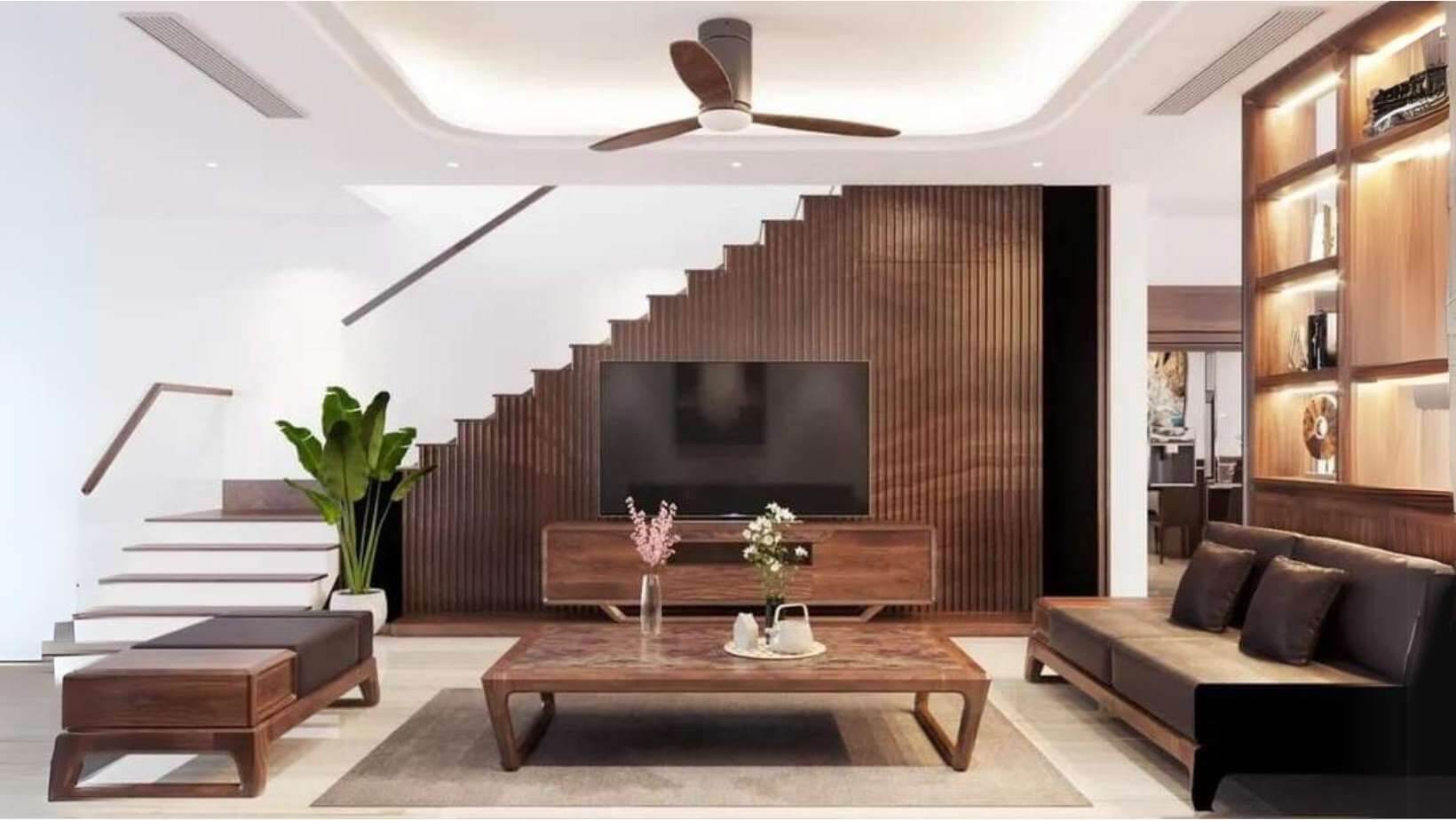 mau-thiet-ke-ke-tivi-duoi-chan-cau-thang-an-tuong-3 Mẫu thiết kế kệ tivi dưới chân cầu thang ấn tượng 3