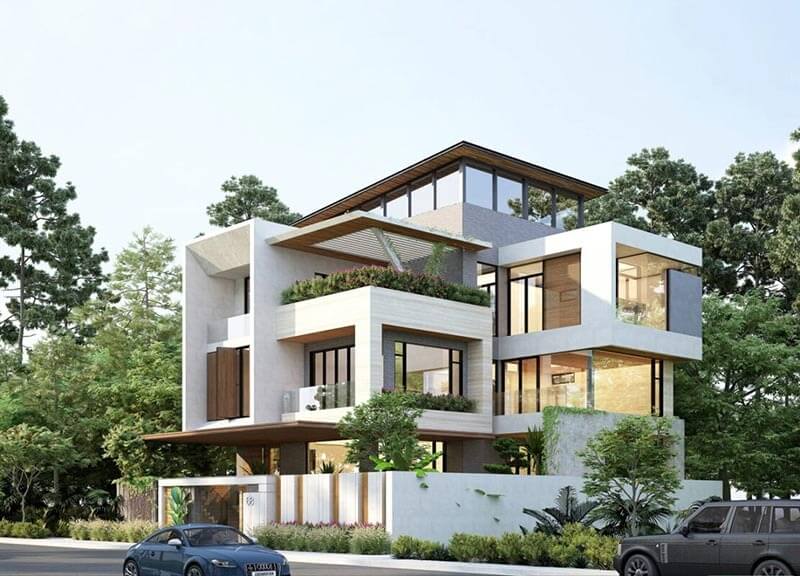 mau-thiet-ke-nha-3-tang-chu-l-toi-gian Mẫu thiết kế nhà 3 tầng chữ L tối giản