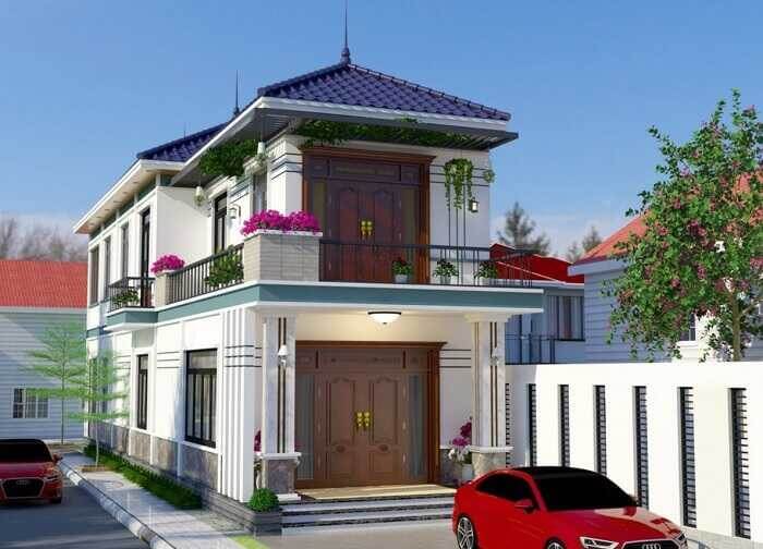 Mẫu thiết kế nhà 6×20 2 tầng đẹp