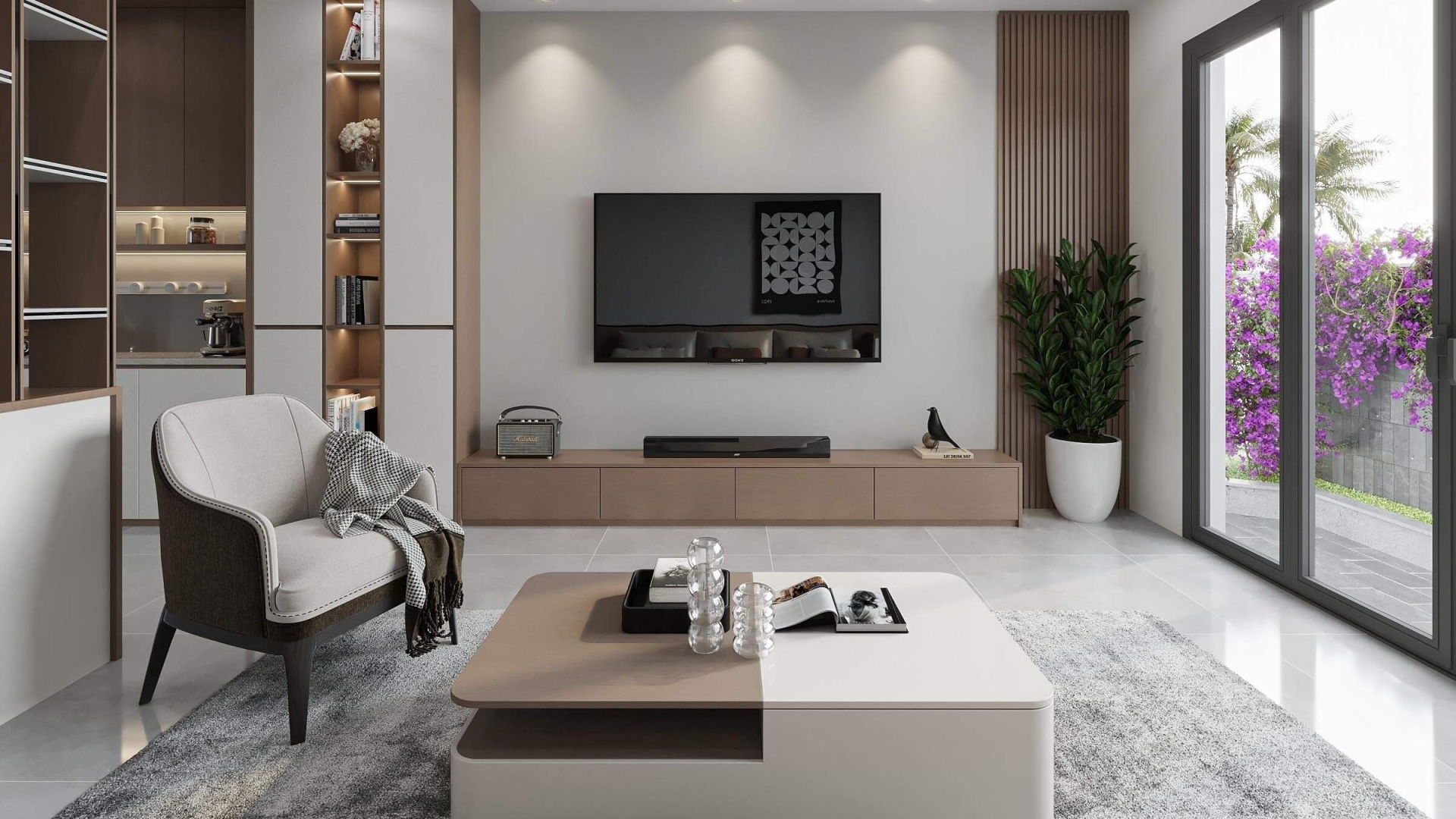 Mẫu thiết kế nhà 6x20m hiện đại 2