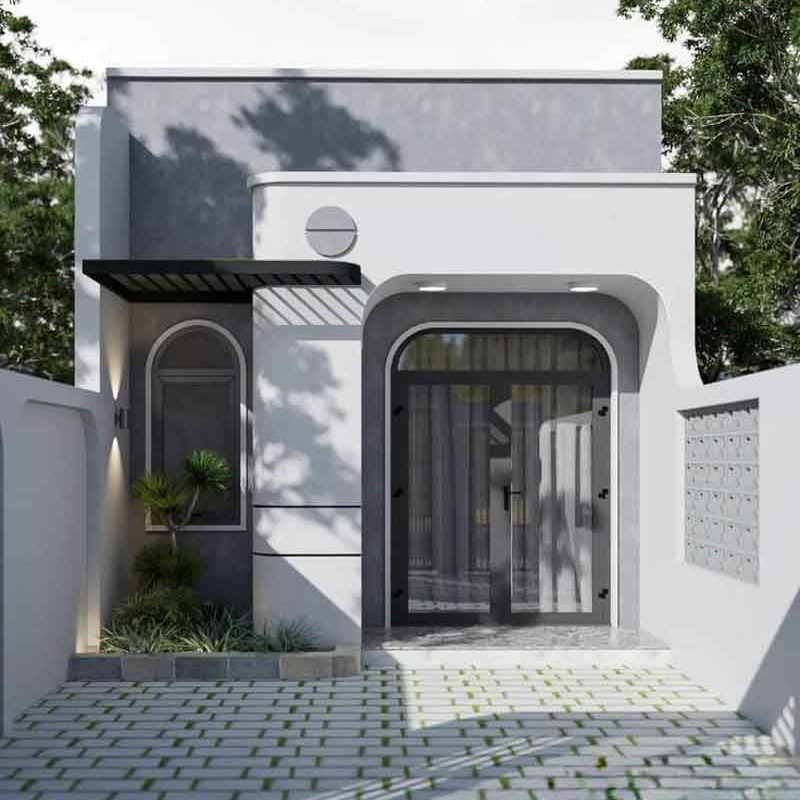 Mẫu thiết kế nhà cấp 4 diện tích 5x16m mái bằng 2