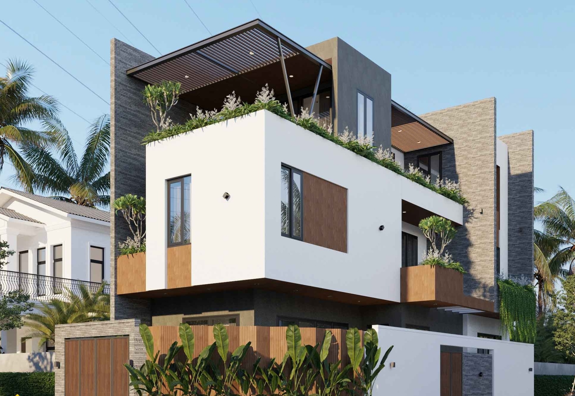 mau-thiet-ke-nha-dep-3-tang-mat-tien-7m-lo-goc-sang-trong-cropped Mẫu thiết kế nhà đẹp 3 tầng mặt tiền 7m lô góc sang trọng