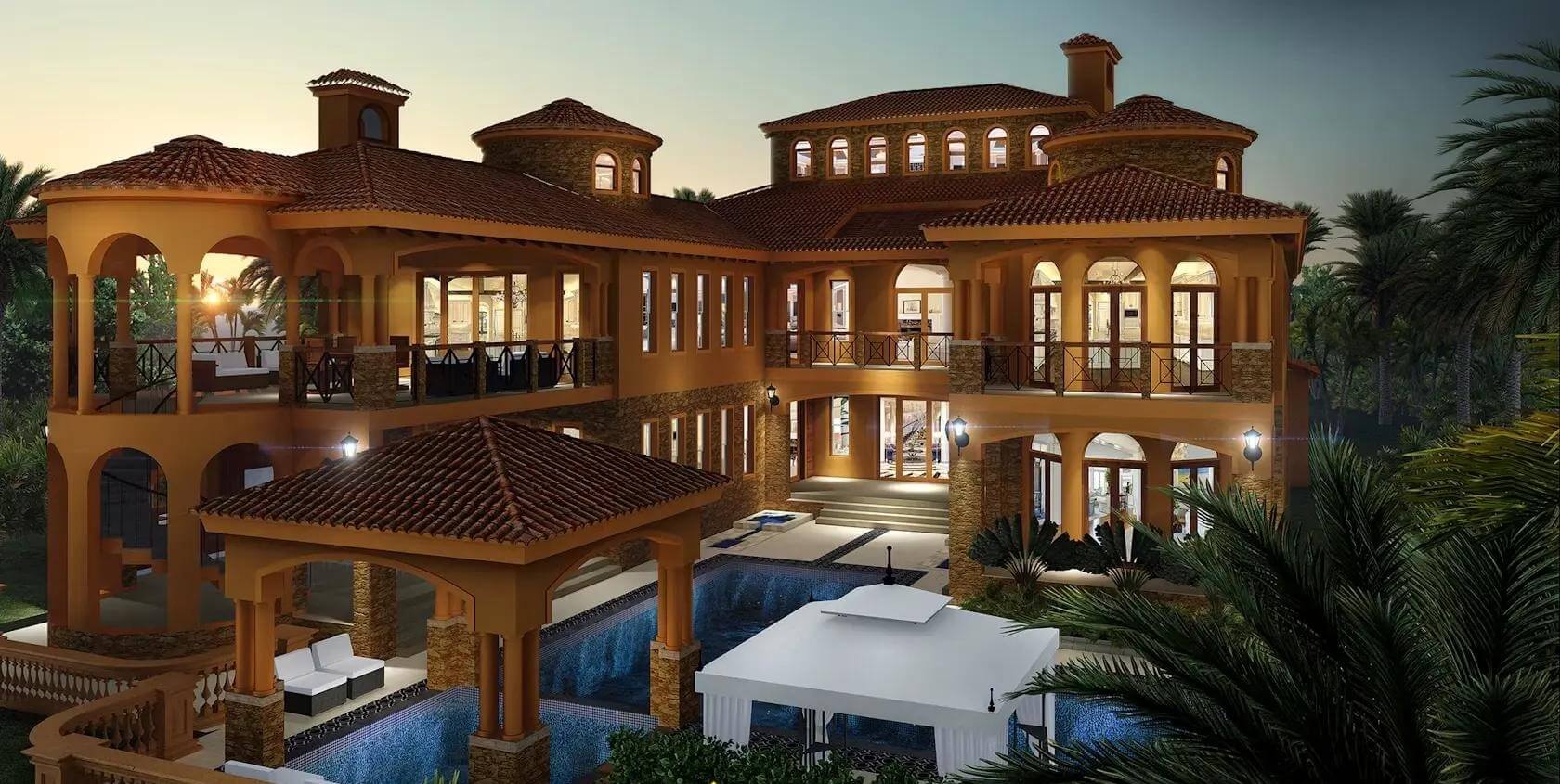 Mẫu thiết kế nhà mái Nhật 3 tầng địa trung hải 3