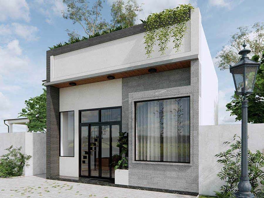 Mẫu thiết kế nhà nhỏ 4×4 với mái bằng