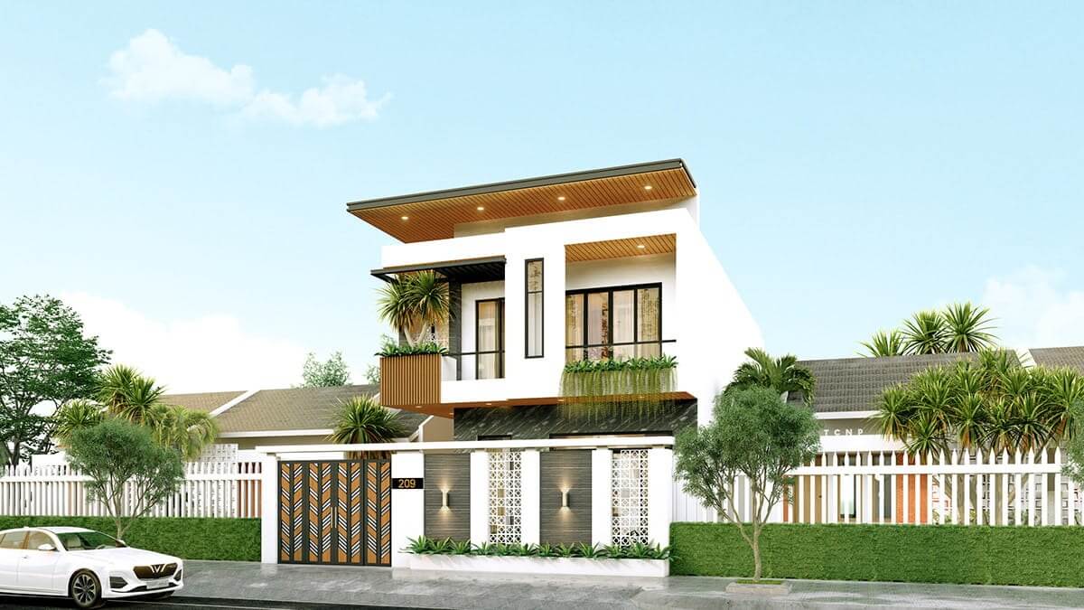 Mẫu thiết kế nhà rộng 6m dài 18m 2 tầng 2