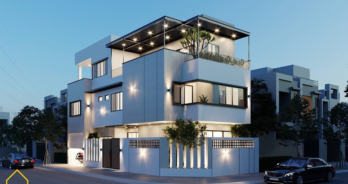 Mẫu thiết kế nhà rộng 6m dài 18m 3 tầng 1