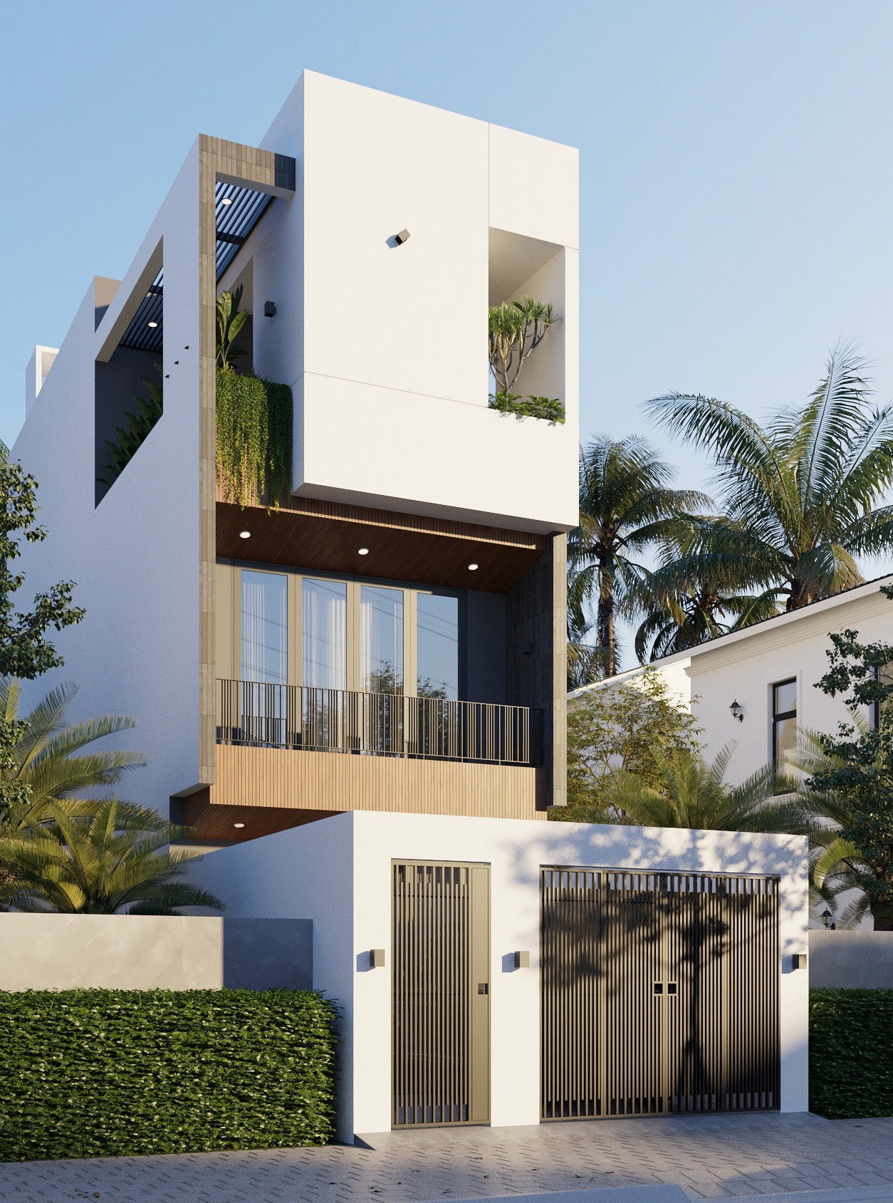 Ngôi nhà đẹp diện tích 5x24m thiết kế 2 tầng 1 tum