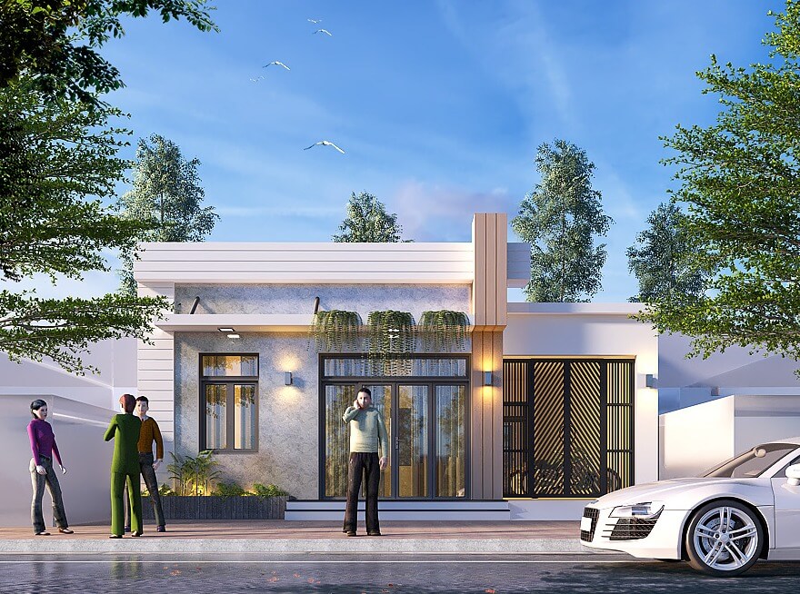 Nhà 1 tầng mặt tiền 8m ở vùng nông thôn 1