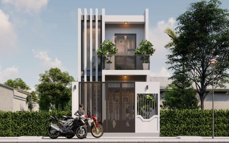 Nhà 2 tầng 30m2 trẻ trung hiện đại