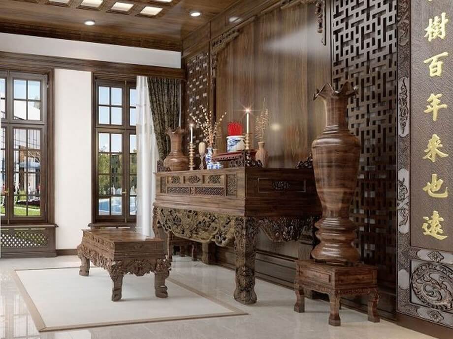 Nhà cấp 4 mái nhật có phòng thờ riêng