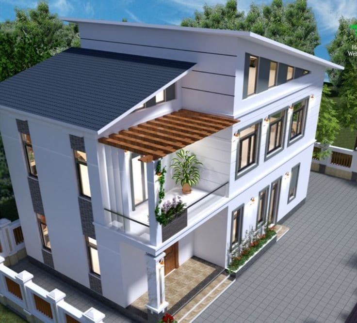 nha-may-lech-2-tang-34 nhà mái lệch 2 tầng