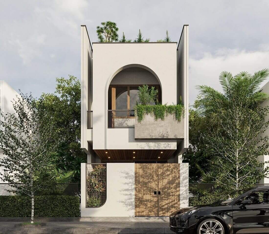 nha-pho-2-tang-7x11m-voi-nhung-hinh-khoi-don-gian-1 Nhà phố 2 tầng 7x11m với những hình khối đơn giản