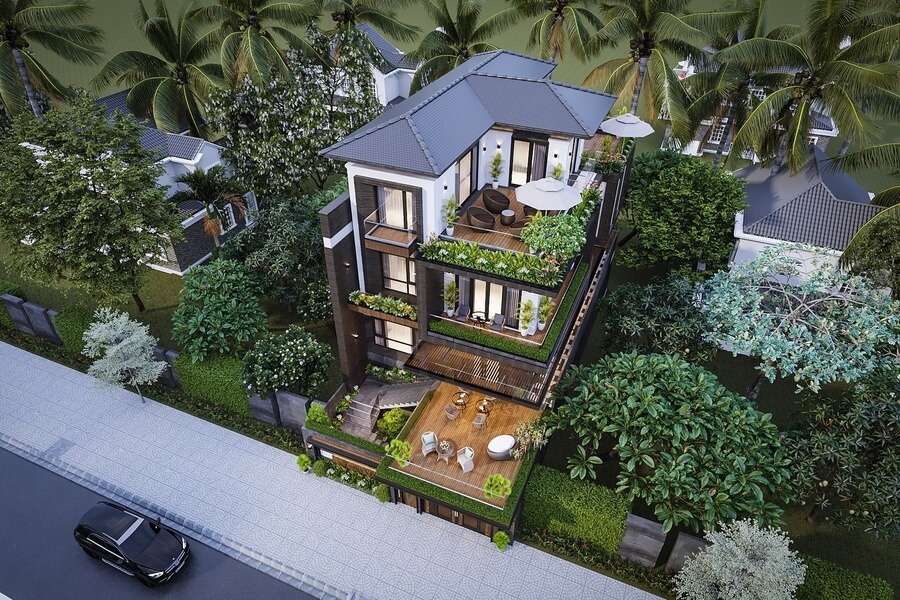 Nhà vườn 10x20m phong thủy tốt