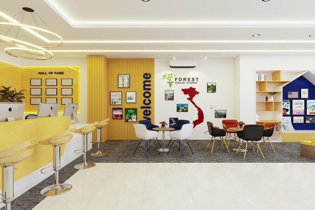 Nhu cầu thiết kế nội thất trung tâm ngoại ngữ hiện nay rất cao