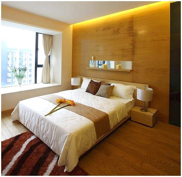 Những gam màu sắc nội thất phòng cưới đẹp 2025: Màu gỗ