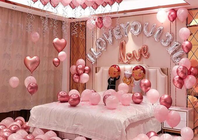 Những gam màu sắc nội thất phòng cưới đẹp 2025: Màu hồng ngọt ngào