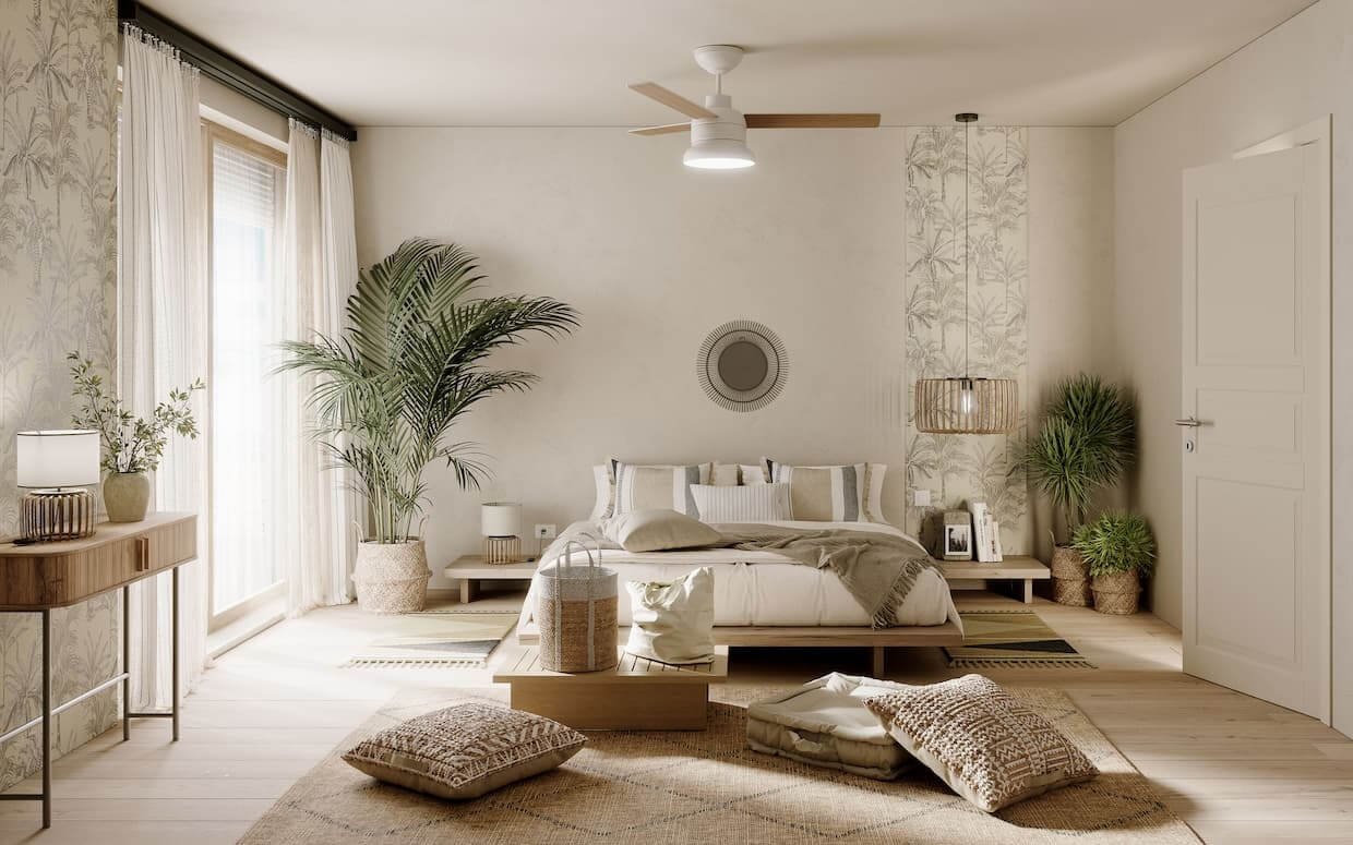 noi-that-phong-ngu-phong-cach-scandinavian-ket-hop-boho Nội thất phòng ngủ phong cách Scandinavian kết hợp Boho