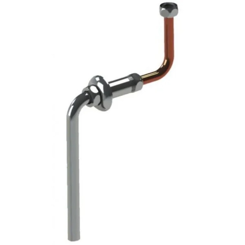 ong-cho-tieu-nam-la-gi-kich-thuoc-va-cach-dat-chinh-xac Ống dẫn nước bằng kim loại hình chữ L, dùng trong hệ thống ống nước gia đình, nền trắng.