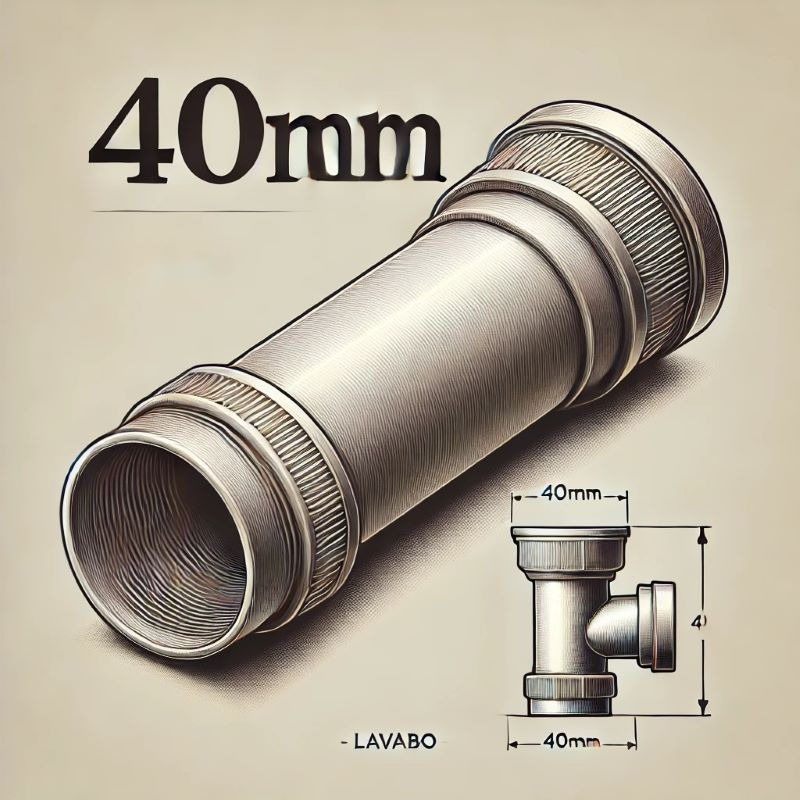 ong-thoat-lavabo-40mm Ống thép không gỉ 40mm với thiết kế chi tiết cho lavabo, kích thước chính xác.