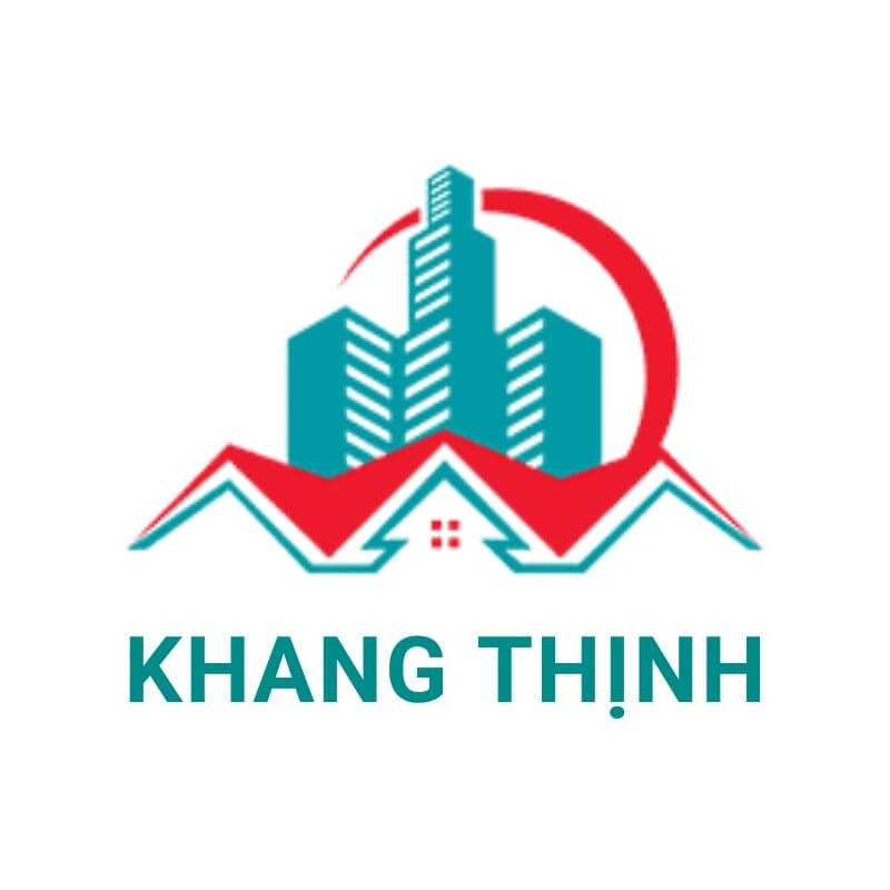 owijvms2pubxh0ft9gcy Logo Khang Thịnh: hình tòa nhà và mái nhà với tông màu xanh đỏ.