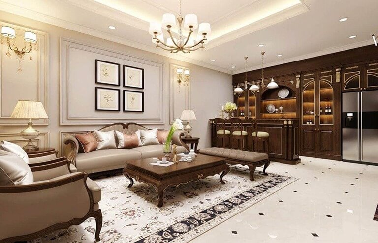 phong-cach-co-dien-cho-noi-that-chung-cu-77m2-4 Phong cách cổ điển cho nội thất chung cư 77m2 4