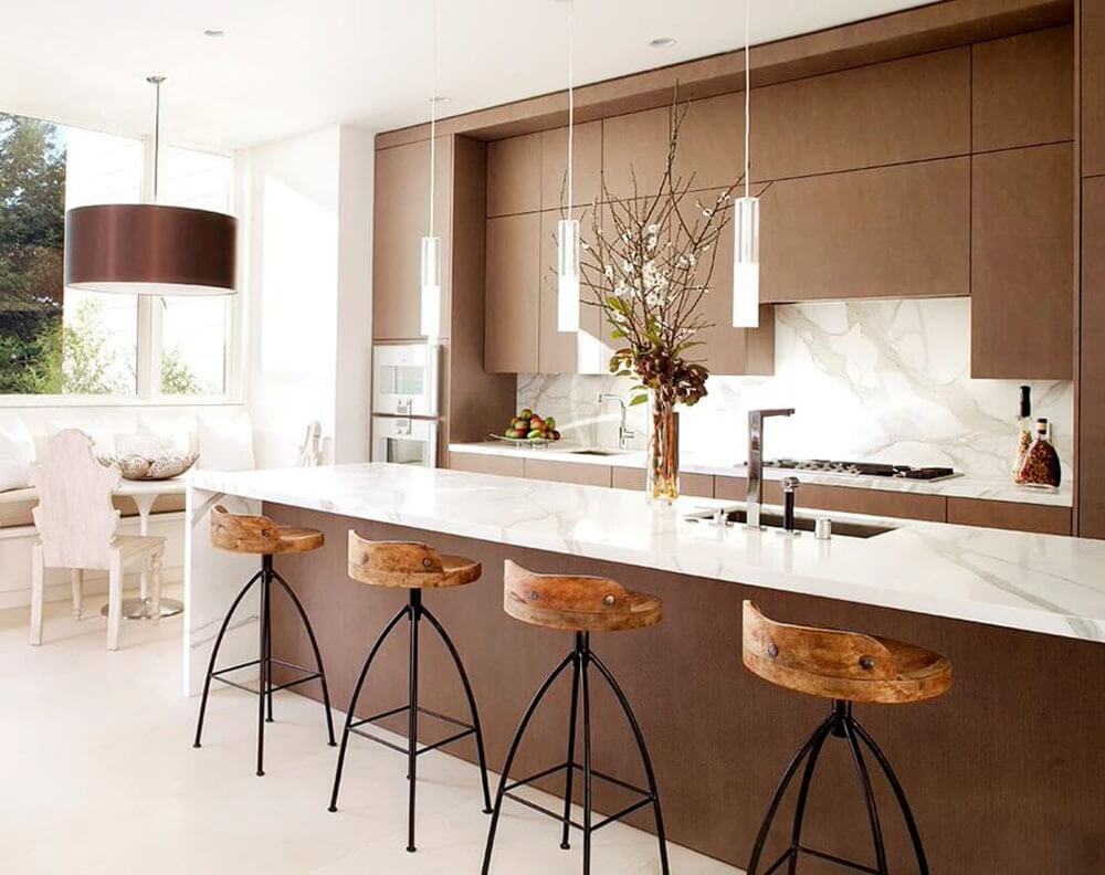 Phong cách thiết kế bếp căn hộ chung cư với quầy bar 2