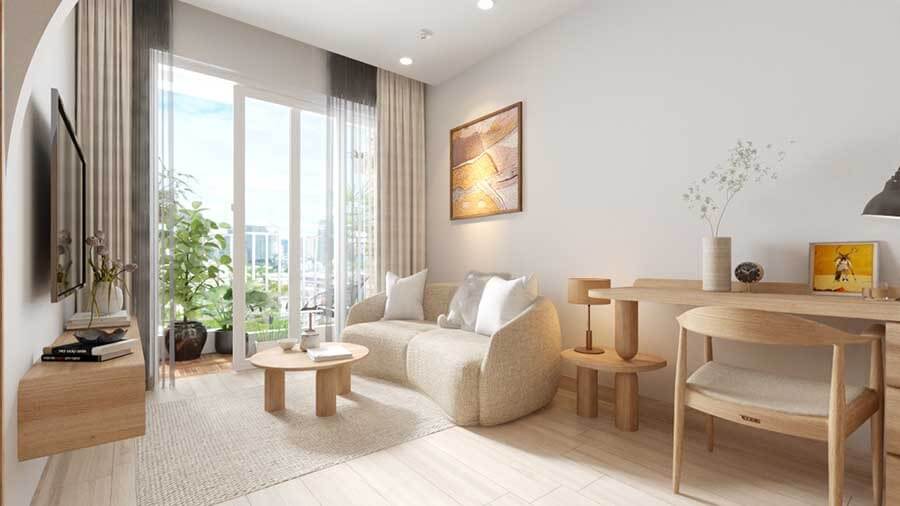 phong-cach-wabi-sabi-trong-can-ho-77m2-4 Phong cách Wabi Sabi trong căn hộ 77m2 4