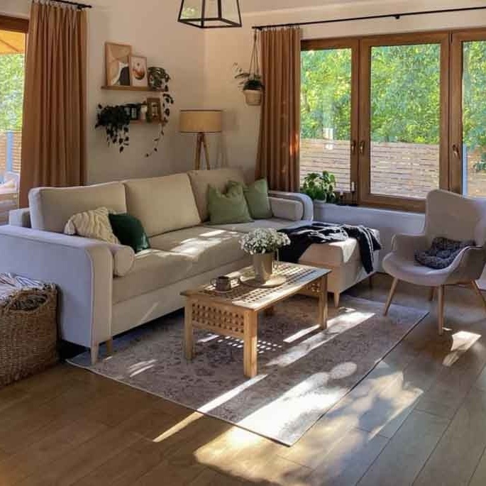 Phòng khách (15-20m2) nằm gần cửa chính