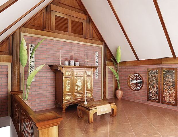 Phòng thờ có cần bố trí cửa không?