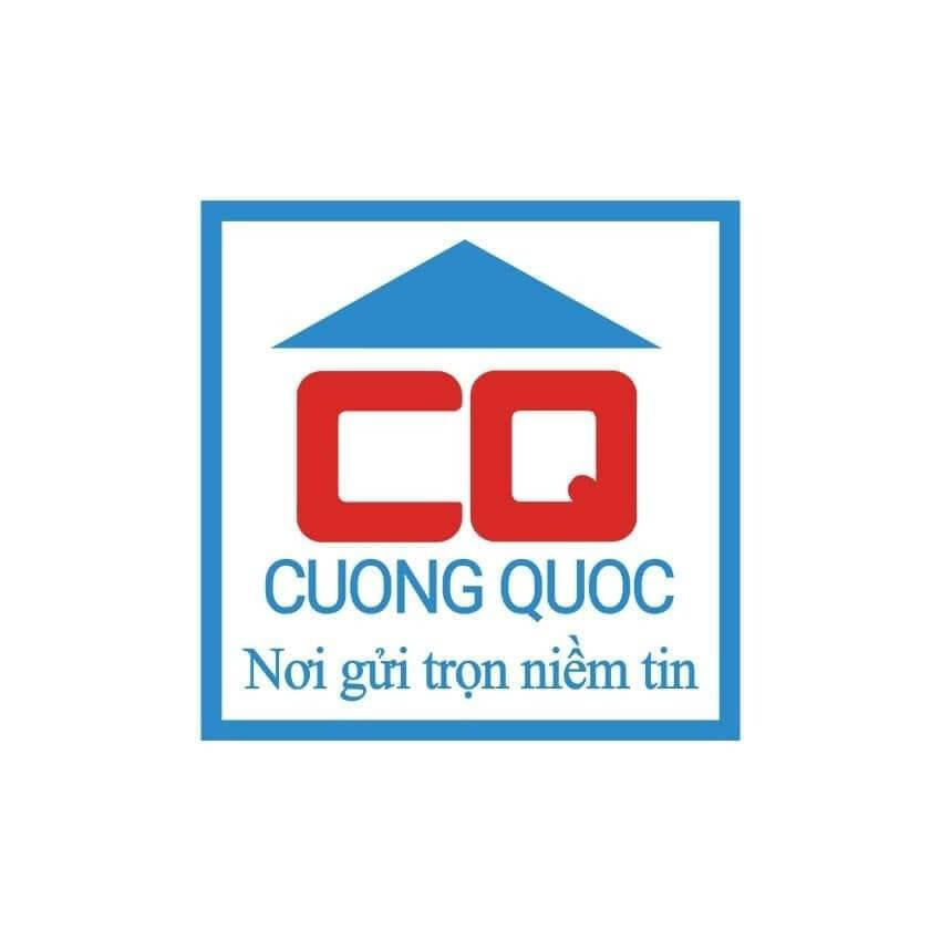 Logo công ty Cường Quốc, chữ CQ đỏ trên nền trắng, với khẩu hiệu Nơi gửi trọn niềm tin.