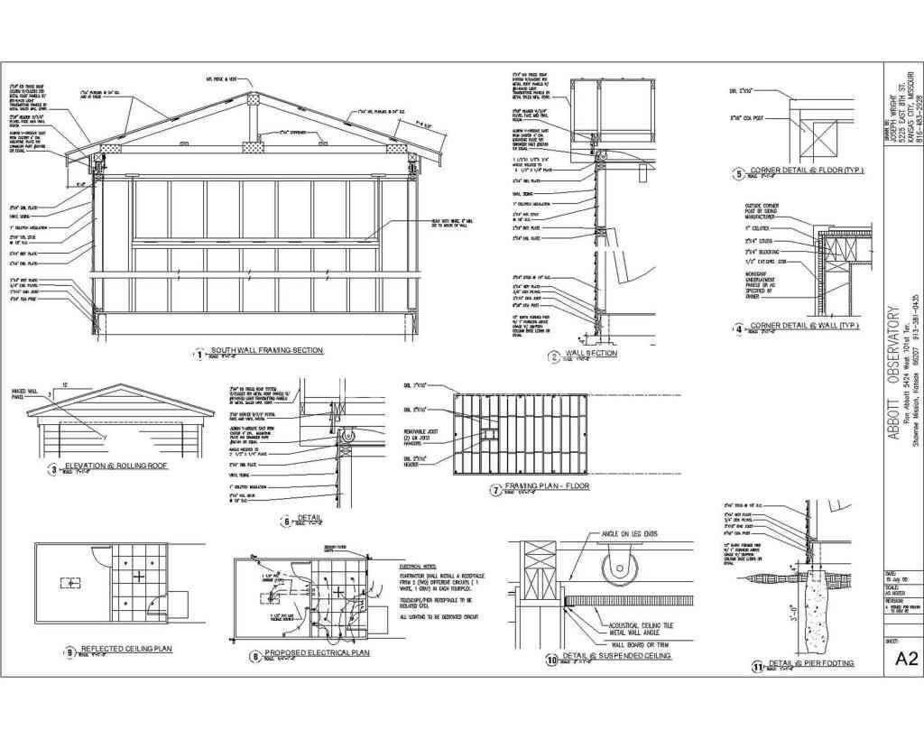 Bản vẽ kỹ thuật chi tiết tường và mái cho công trình xây dựng, hiển thị cấu trúc và các phần tử cụ thể.