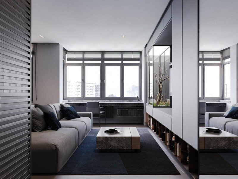 Sử dụng đồ nội thất thông minh trong thiết kế nội thất chung cư 105m2