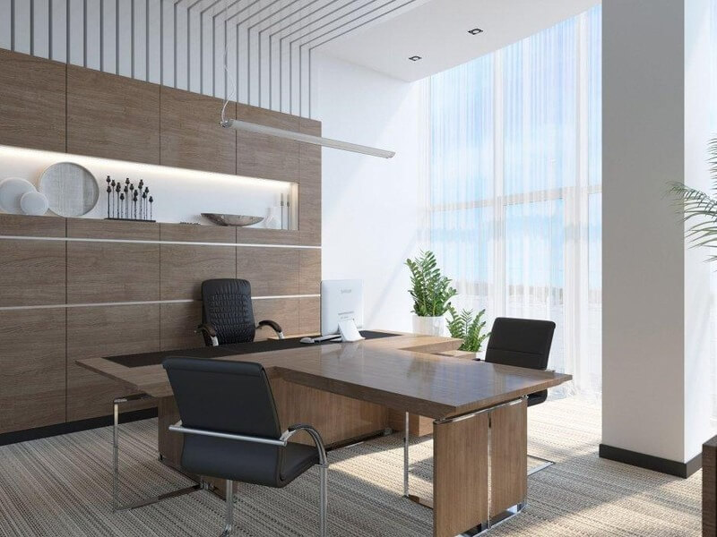 Sử dụng nội thất thông minh với chiếc bàn dài tích hợp