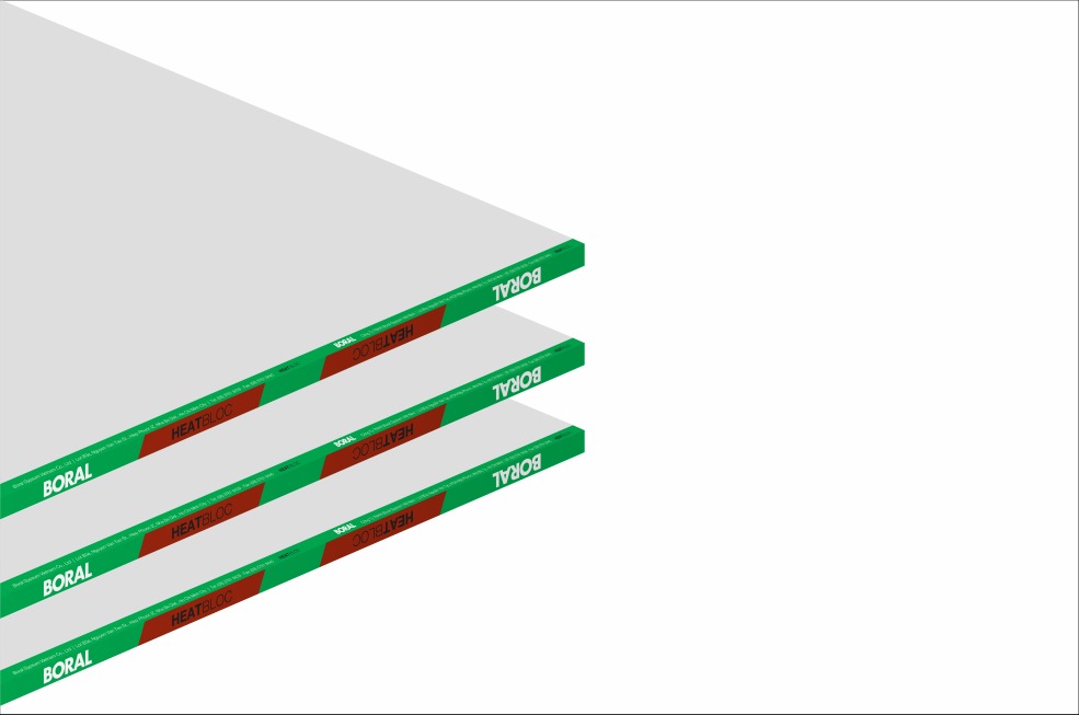 tam-cach-nhiet-thach-cao Tấm thạch cao Boral HeatBloc màu xanh là cây, dùng trong xây dựng cách nhiệt.