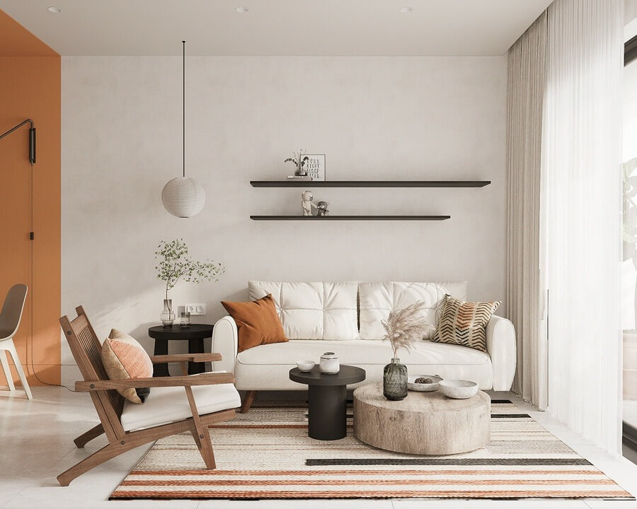 Thiết kế căn hộ chung cư 65m2 theo phong cách Bắc Âu