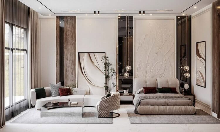 Thiết kế khách sạn tiêu chuẩn 4 sao sử dụng tông màu trung tính làm chủ đạo