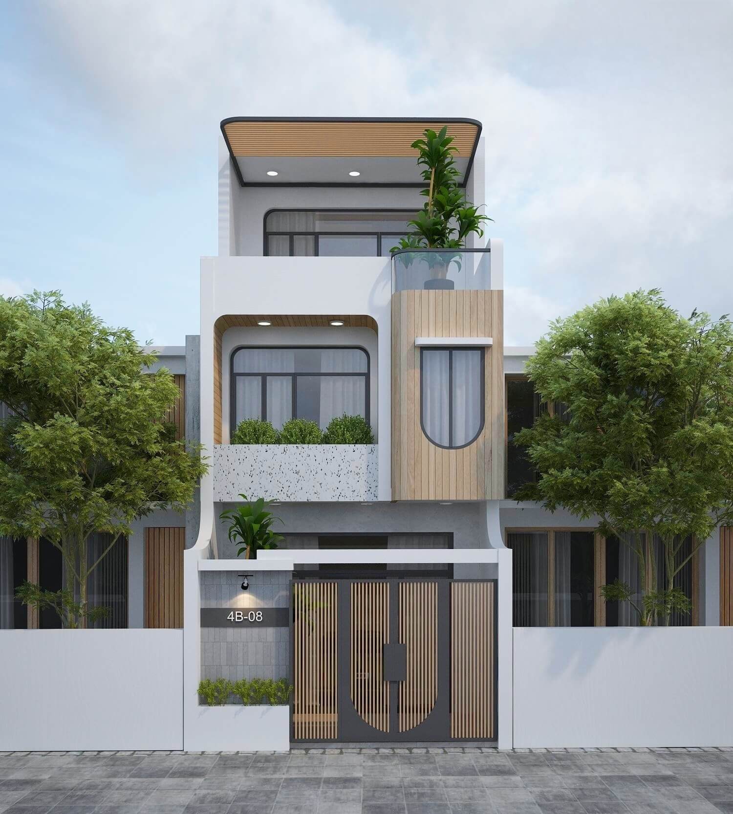 thiet-ke-mau-nha-3x12m-voi-4-phong-ngu-3 Thiết kế mẫu nhà 3x12m với 4 phòng ngủ 3