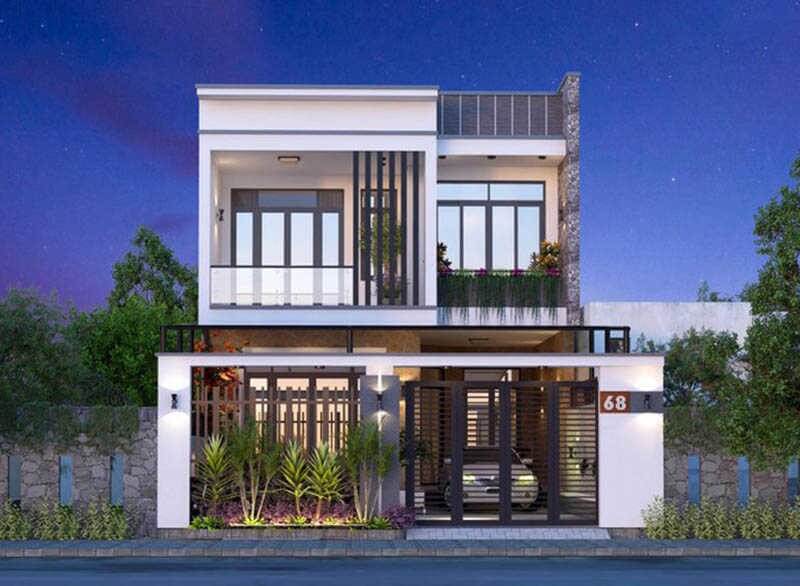 thiet-ke-nha-2-tang-7x11m-voi-mai-bang-don-gian-1-1 Thiết kế nhà 2 tầng 7x11m với mái bằng đơn giản