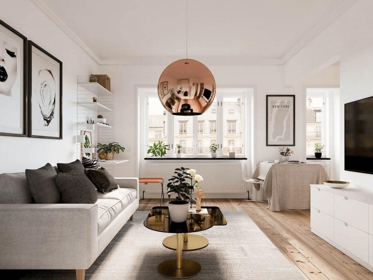 Thiết kế nhà 20m2 không có vách ngăn để tiết kiệm không gian 2