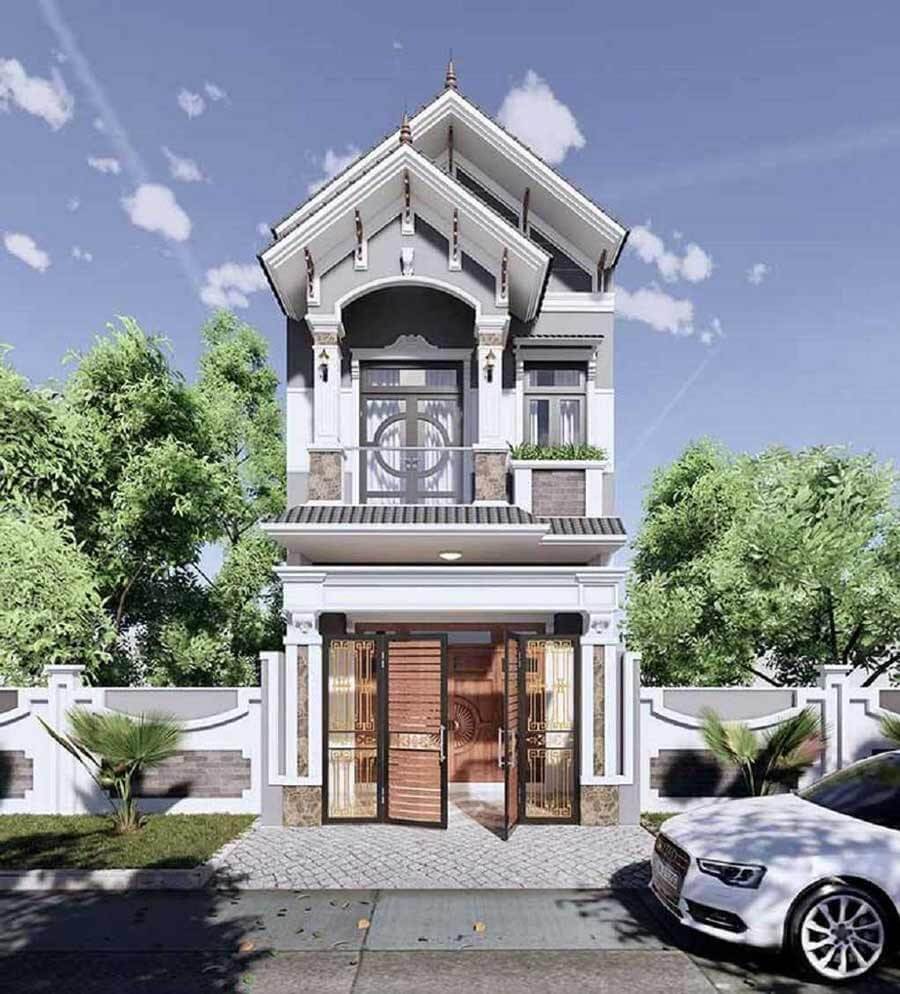 thiet-ke-nha-4x10-1-tret-1-lau-mai-thai-1 Thiết kế nhà 4x10 1 trệt 1 lầu mái Thái