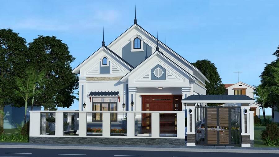 thiet-ke-nha-4x20-co-gara-mai-thai-4-phong-ngu-2 Thiết kế nhà 4x20 có gara mái thái 4 phòng ngủ 2