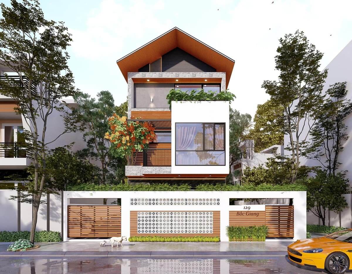 thiet-ke-nha-4x20-co-gara-mai-thai-4-phong-ngu-4 Thiết kế nhà 4x20 có gara mái thái 4 phòng ngủ 4