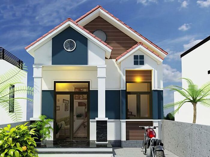 Thiết kế nhà cấp 4 5x16m mái thái độc đáo 1