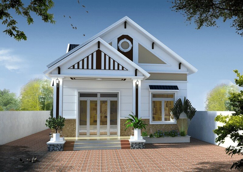 Thiết kế nhà cấp 4 5x16m mái thái độc đáo 5