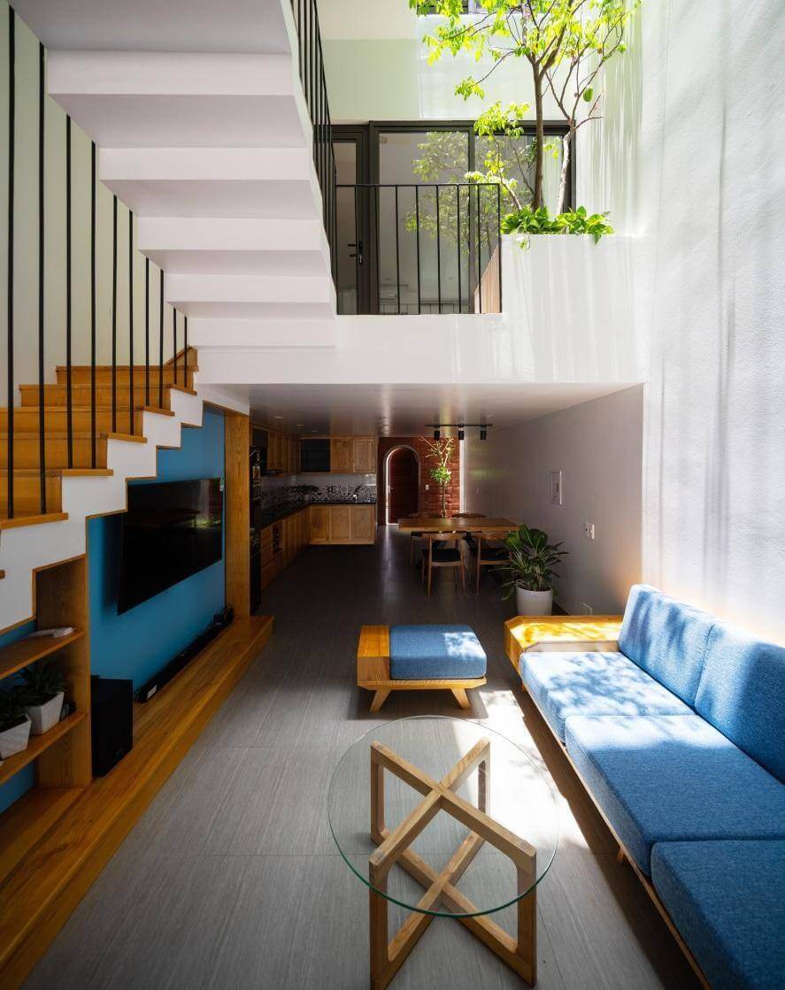 thiet-ke-nha-lech-tang-cho-ngoi-nha-huong-tay-1 Thiết kế nhà lệch tầng cho ngôi nhà hướng Tây