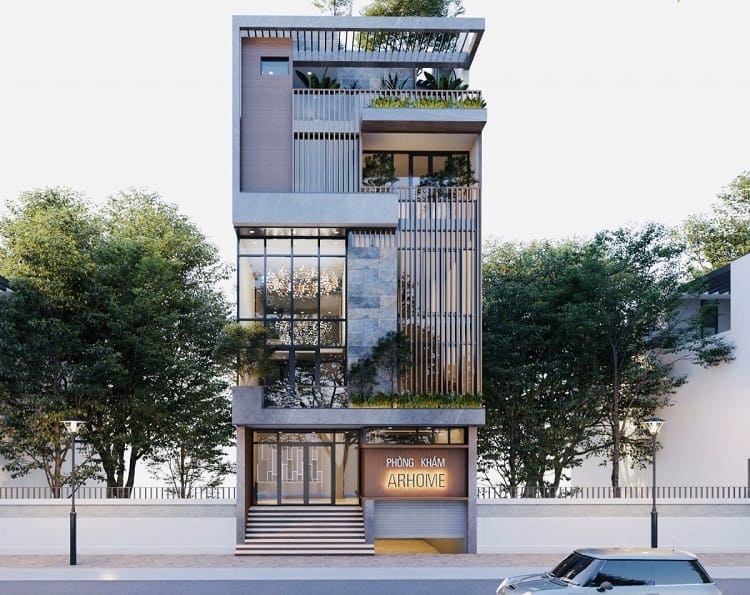 Thiết kế nhà ống kết hợp kinh doanh mặt tiền 7m